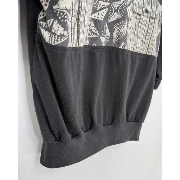 Bonnie II by Holly Black Geometric Button Up‎ Long Sleeve Sweatshirt Women's S - Picture 7 of 9